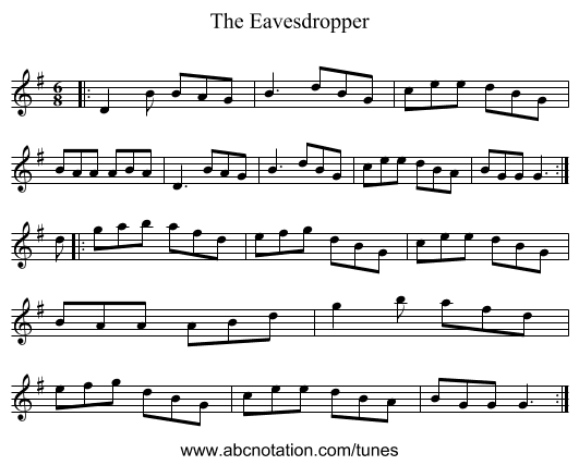 The Eavesdropper - staff notation