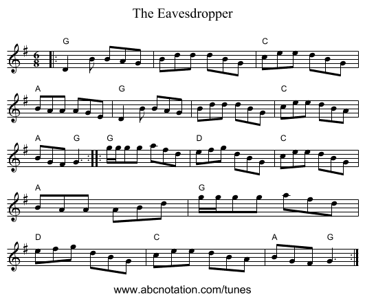 The Eavesdropper - staff notation