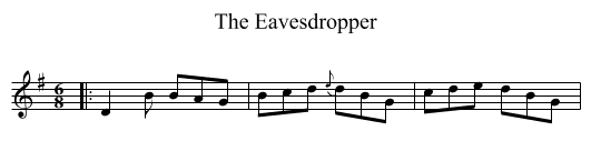 The Eavesdropper - staff notation