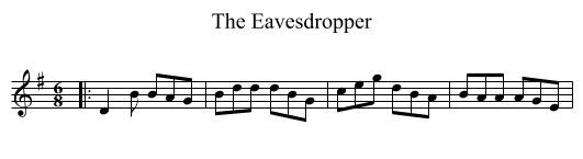 The Eavesdropper - staff notation