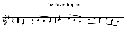 The Eavesdropper - staff notation