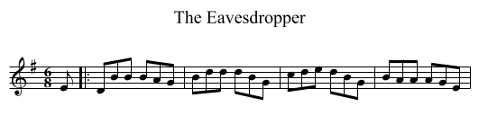 The Eavesdropper - staff notation