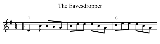 The Eavesdropper - staff notation
