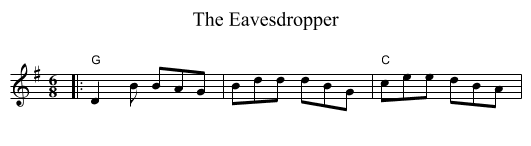 The Eavesdropper - staff notation