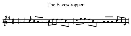 The Eavesdropper - staff notation