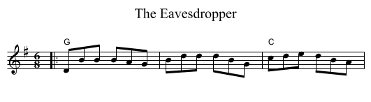 The Eavesdropper - staff notation