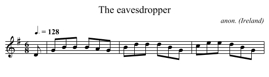 The eavesdropper - staff notation