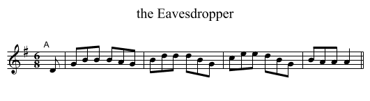 the Eavesdropper - staff notation