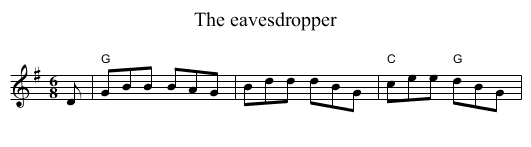 The eavesdropper - staff notation