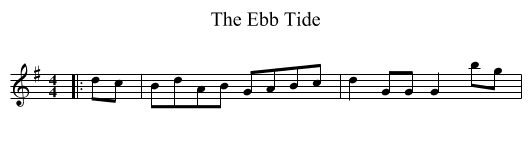 The Ebb Tide - staff notation