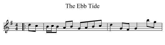 The Ebb Tide - staff notation