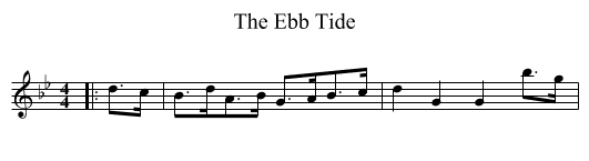 The Ebb Tide - staff notation