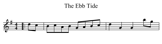 The Ebb Tide - staff notation