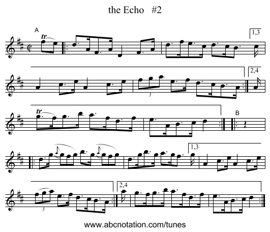 the Echo   #2 - staff notation