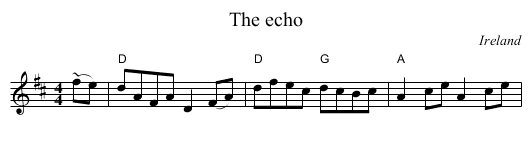 The echo - staff notation