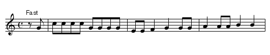 The Eddystone light - staff notation