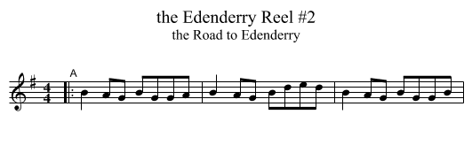 the Edenderry Reel #2 - staff notation
