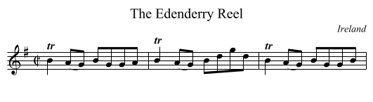 The Edenderry Reel - staff notation