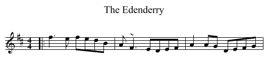 The Edenderry - staff notation