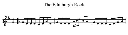 The Edinburgh Rock - staff notation