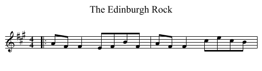The Edinburgh Rock - staff notation