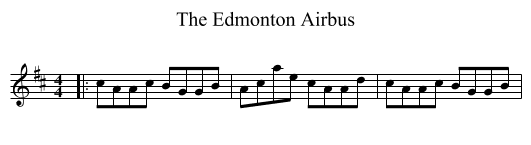 The Edmonton Airbus - staff notation