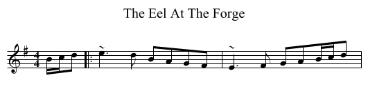 The Eel At The Forge - staff notation