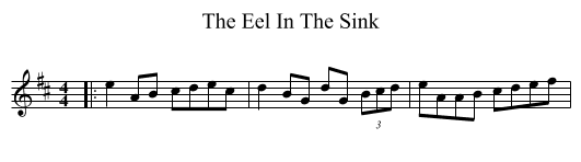 The Eel In The Sink - staff notation