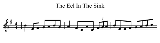 The Eel In The Sink - staff notation