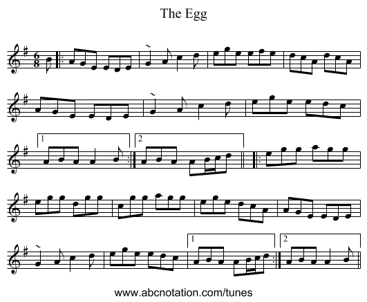 The Egg - staff notation