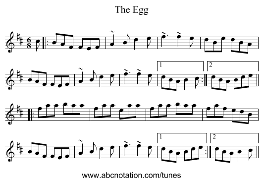 The Egg - staff notation