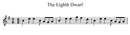 The Eighth Dwarf - staff notation