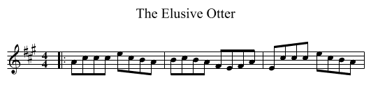The Elusive Otter - staff notation