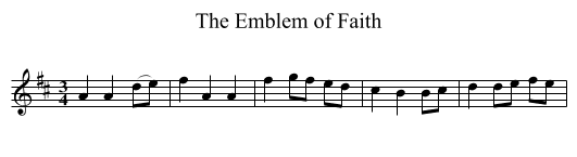 The Emblem of Faith - staff notation