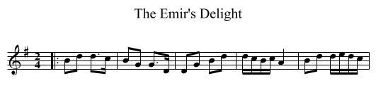 The Emir's Delight - staff notation