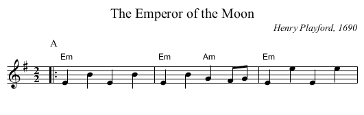 The Emperor of the Moon - staff notation