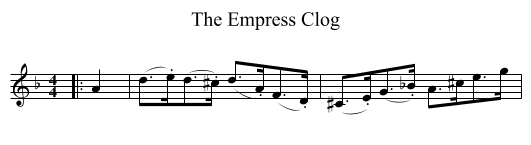 The Empress Clog - staff notation