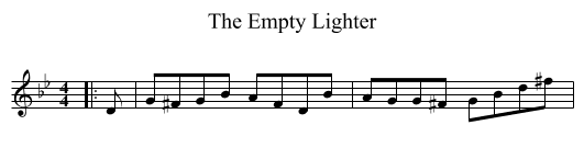 The Empty Lighter - staff notation