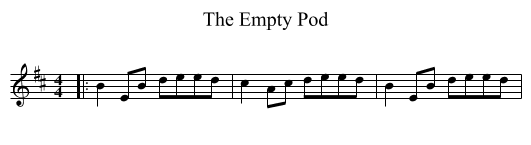 The Empty Pod - staff notation