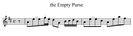 the Empty Purse - staff notation