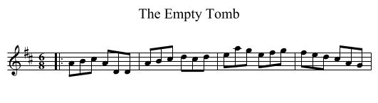 The Empty Tomb - staff notation