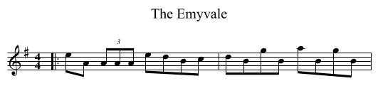The Emyvale - staff notation