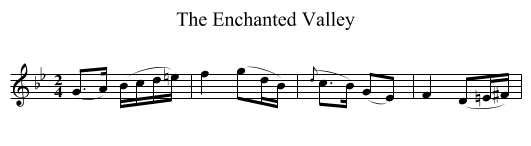The Enchanted Valley - staff notation