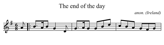The end of the day - staff notation