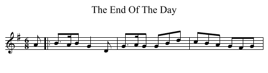 The End Of The Day - staff notation