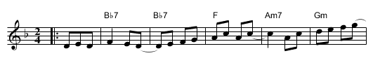 The English Bachelor - staff notation