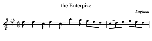the Enterpize - staff notation