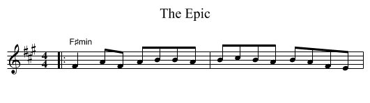 The Epic - staff notation