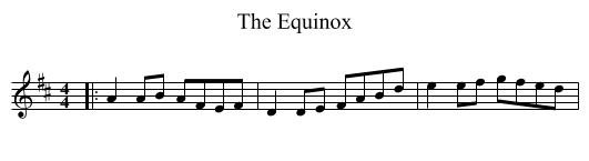 The Equinox - staff notation