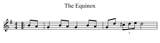 The Equinox - staff notation